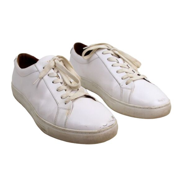 New Republic By Mark McNairy WHITE GENUINE LEATHER LACE UP ATHLETIC SHOES 13US - Picture 1 of 12